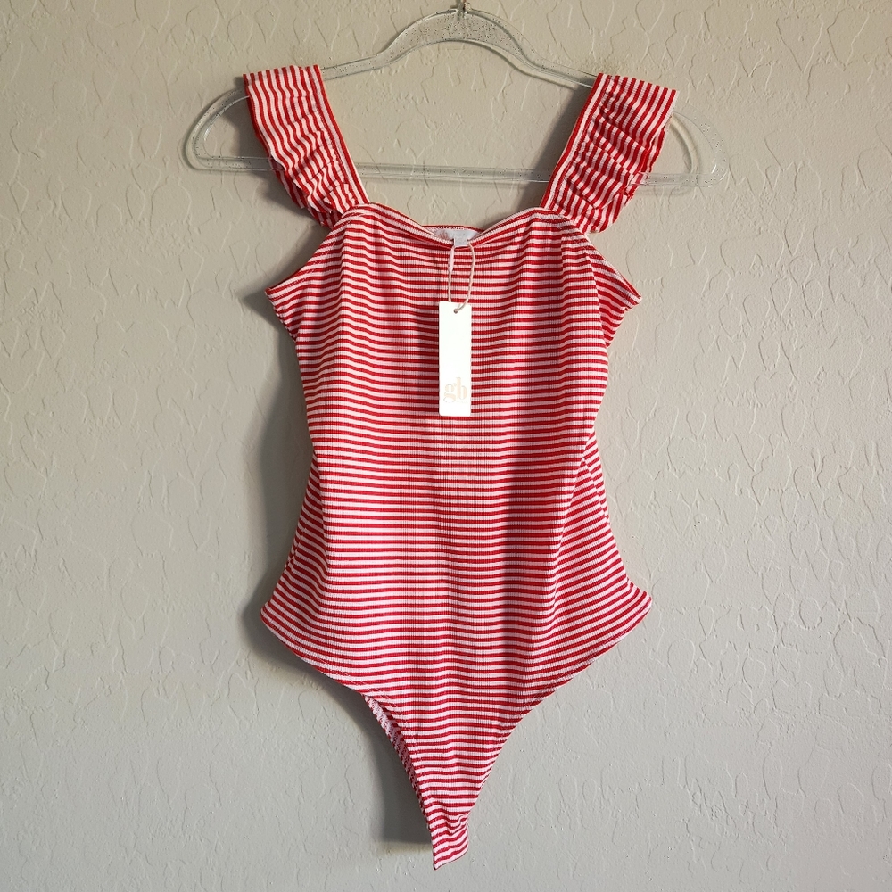 ⭐️4/$20 GB Girls Striped Bodysuit XL NWT